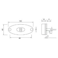 LED Positionsleuchte vorne, oval 10x5 cm