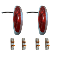 Positionsleuchte LED, rot-weiss, 2 Stck