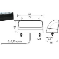 LED Kennzeichenleuchte 10x5 cm
