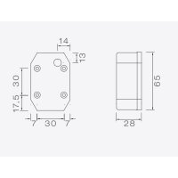 LED Positionsleuchte vorne, weiss 6x4 cm