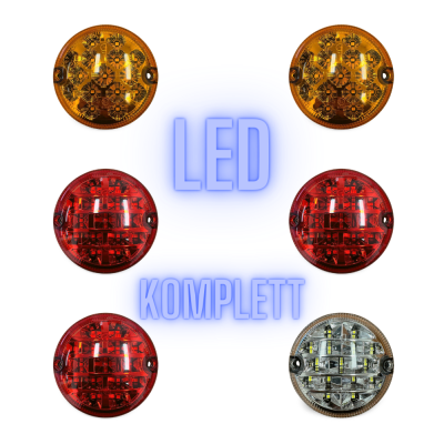LED Rückleuchten Ø95mm, Set mit 6 Leuchten