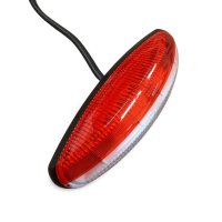 Positionsleuchte LED, rot-weiss, Unterteil, schwarz